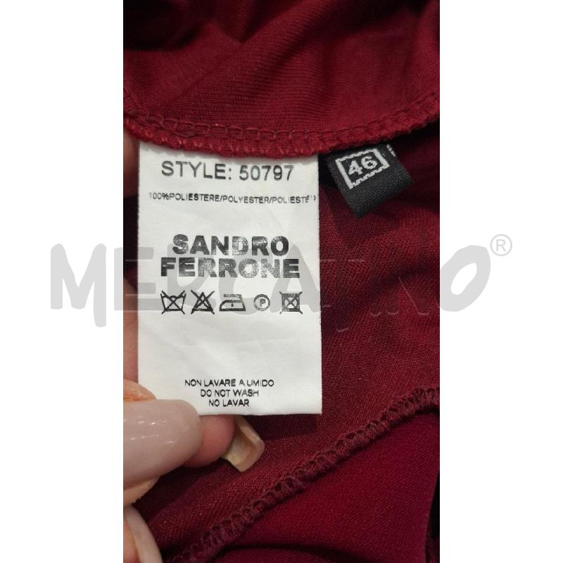 VESTITO DONNA SANDRO FERRONE ROSSO SCURO | Mercatino dell'Usato Salerno fratte 4