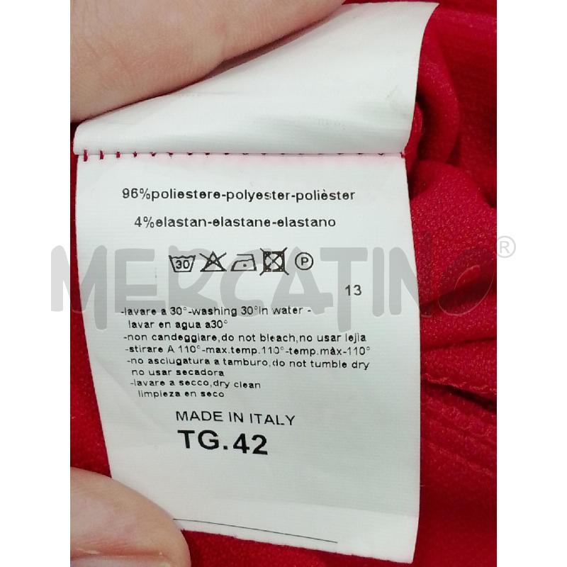 VESTITO DONNA SANDRO FERRONE ROSSO TG 42 | Mercatino dell'Usato Salerno fratte 4