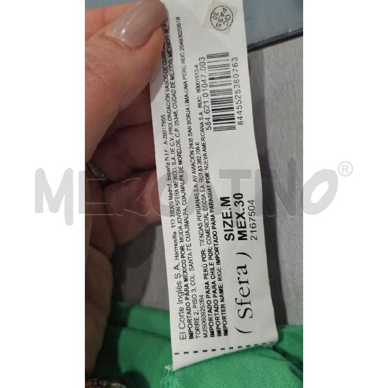 VESTITO DONNA SFERA CASUAL VERDE COTONE | Mercatino dell'Usato Salerno fratte 4
