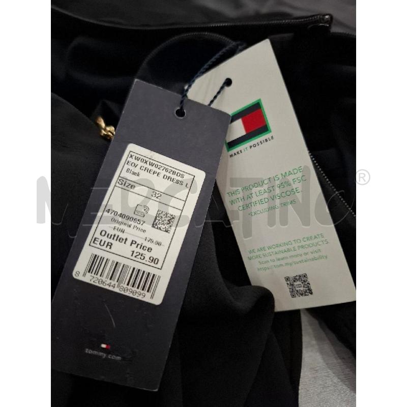 VESTITO DONNA TOMMY HILFIGER NERO | Mercatino dell'Usato Salerno fratte 5