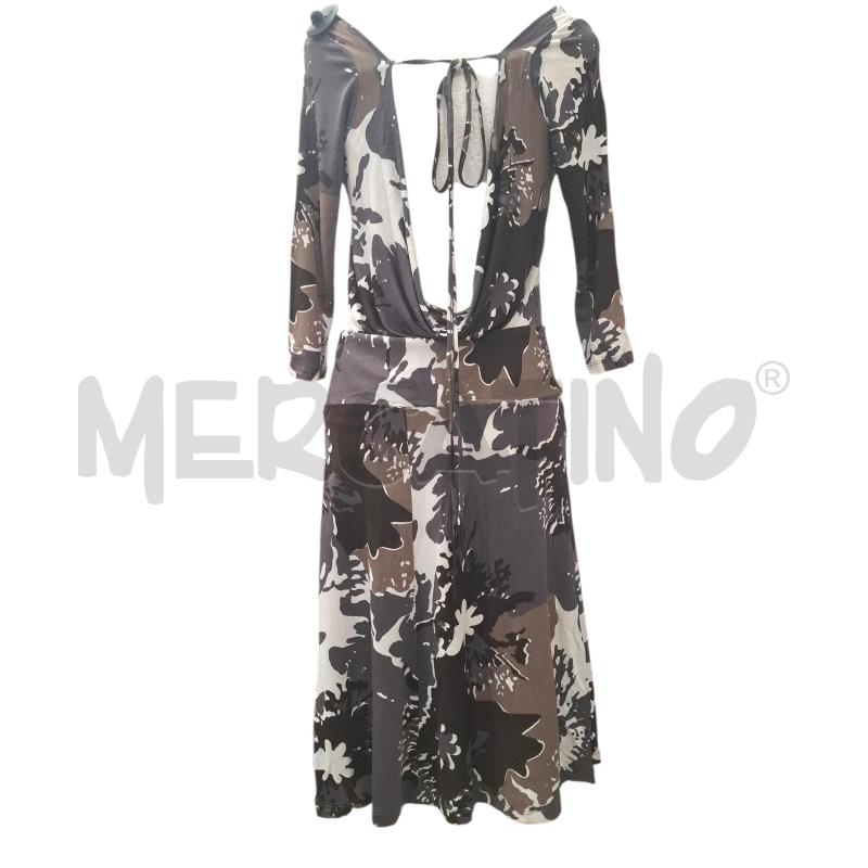 VESTITO DONNA TWIN SET GRIGIO FANT. BEIGE MARRONE | Mercatino dell'Usato Salerno fratte 2