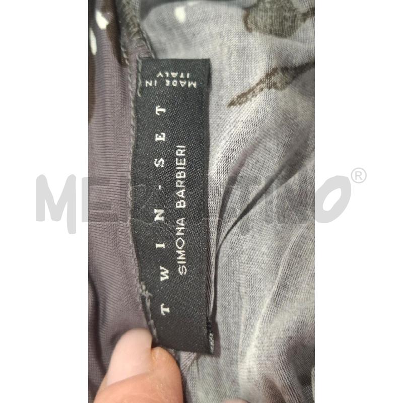 VESTITO DONNA TWIN SET GRIGIO FANT. BEIGE MARRONE | Mercatino dell'Usato Salerno fratte 3
