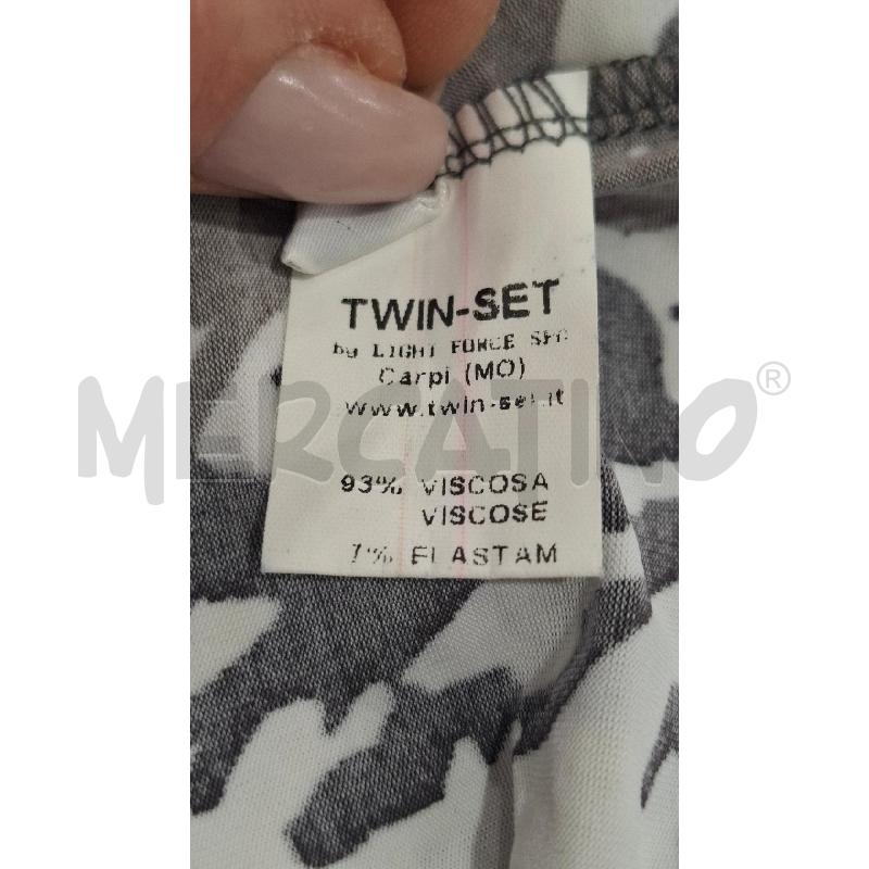 VESTITO DONNA TWIN SET GRIGIO FANT. BEIGE MARRONE | Mercatino dell'Usato Salerno fratte 4