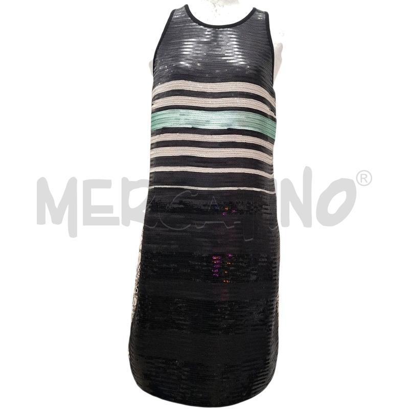 VESTITO DONNA TWIN SET JEANS PAILLETTES NERE BIANCHE VERDI | Mercatino dell'Usato Salerno fratte 1
