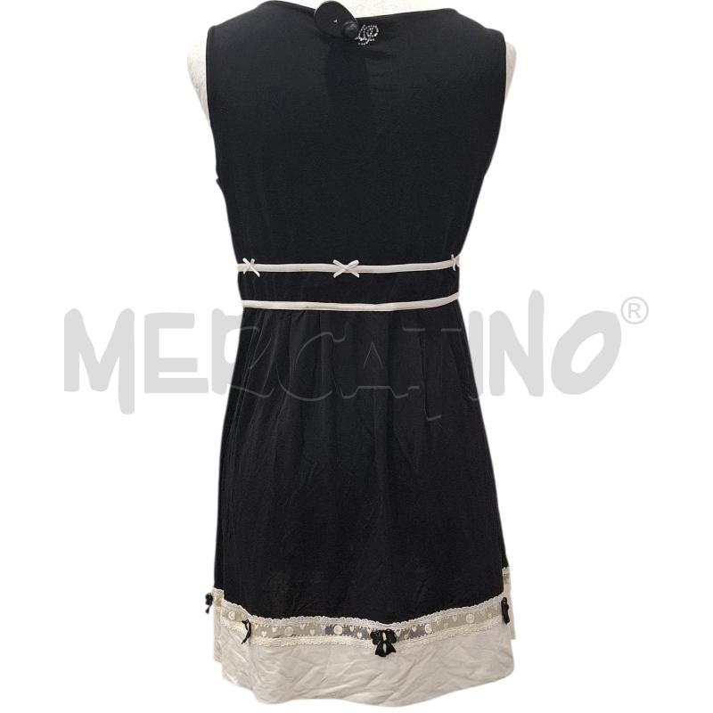 VESTITO DONNA VDP NERO TICH. BIANCHI | Mercatino dell'Usato Salerno fratte 2