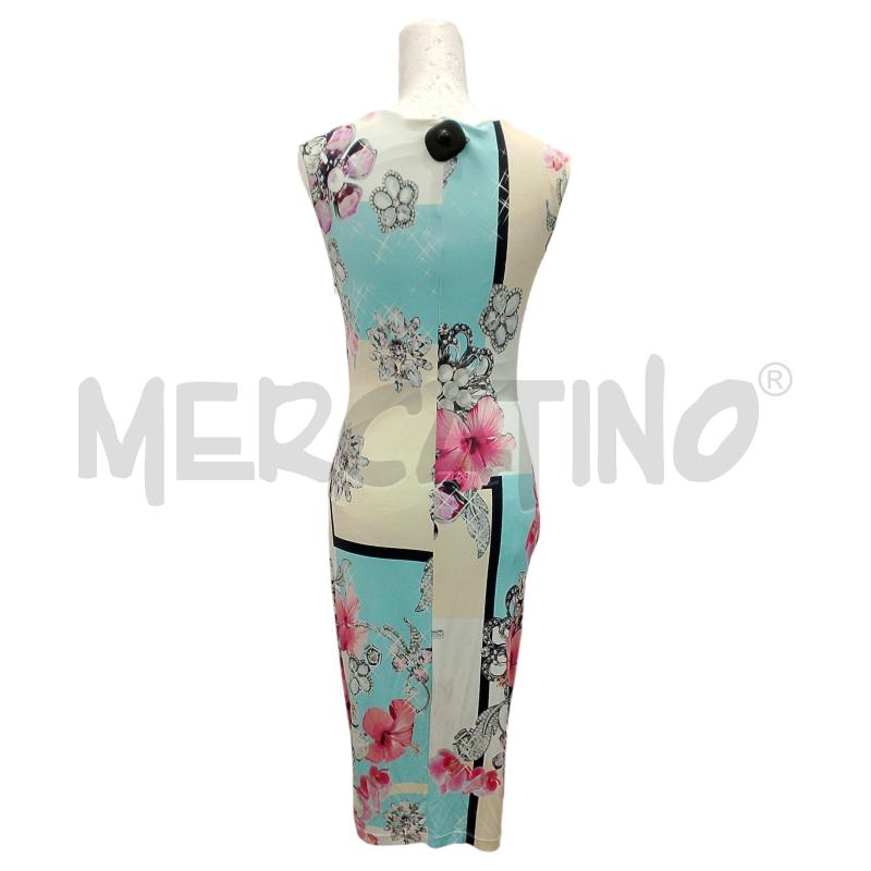 VESTITO DONNA VIA DELLE PERLE BIANCO GIALLO FIORI | Mercatino dell'Usato Salerno fratte 2