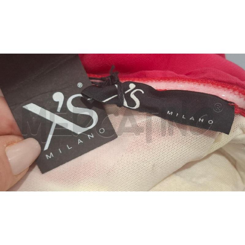 VESTITO DONNA XS MILANO FUCSIA 100X100 SETA CARTELLINATO | Mercatino dell'Usato Salerno fratte 3