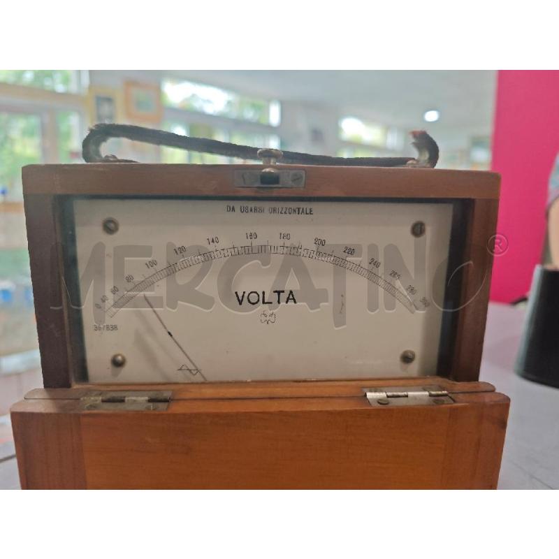 VOLTMETRO POSSI TROVERO IN LEGNO  | Mercatino dell'Usato Salerno fratte 3