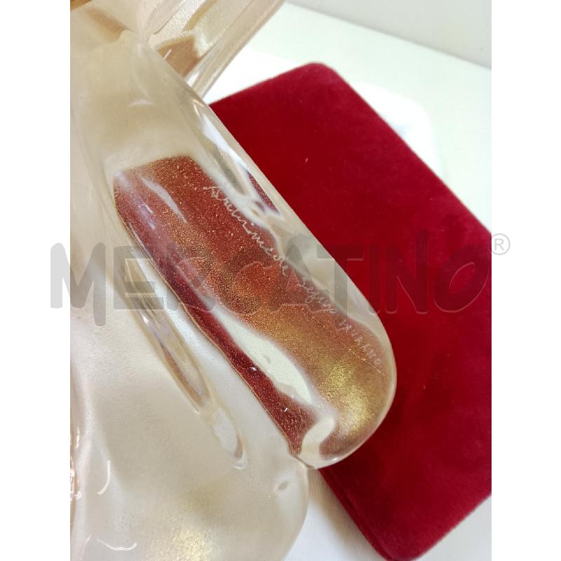 APPLIQUE ARCHIMEDE SEGUSO A CONCHIGLIA CRISTALLO E ORO CM25 | Mercatino dell'Usato Siena 4