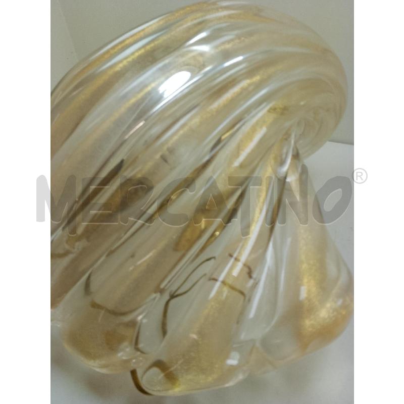 APPLIQUE ARCHIMEDE SEGUSO A CONCHIGLIA CRISTALLO E ORO CM25 | Mercatino dell'Usato Siena 3