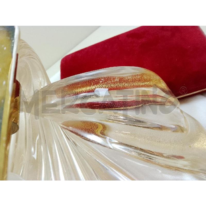 APPLIQUE ARCHIMEDE SEGUSO A CONCHIGLIA CRISTALLO E ORO CM25 | Mercatino dell'Usato Siena 4