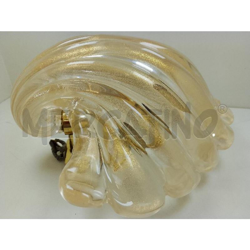 APPLIQUE ARCHIMEDE SEGUSO A CONCHIGLIA CRISTALLO E ORO CM 25 | Mercatino dell'Usato Siena 2