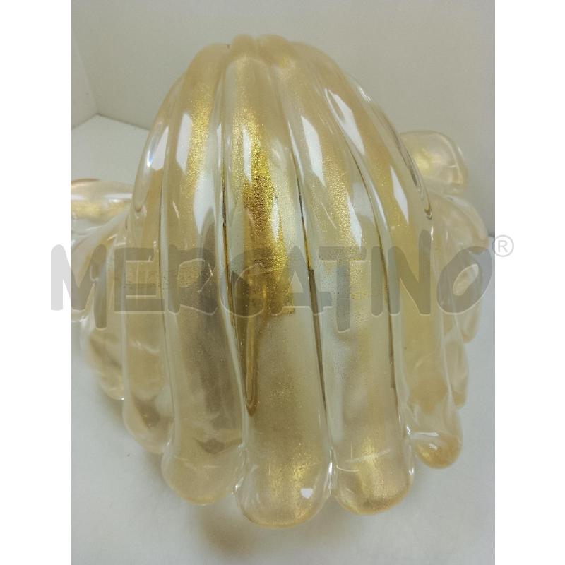 APPLIQUE ARCHIMEDE SEGUSO A CONCHIGLIA CRISTALLO E ORO CM 25 | Mercatino dell'Usato Siena 3