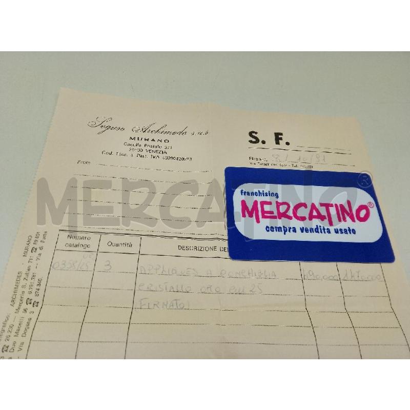 APPLIQUE ARCHIMEDE SEGUSO A CONCHIGLIA CRISTALLO E ORO CM 25 | Mercatino dell'Usato Siena 5