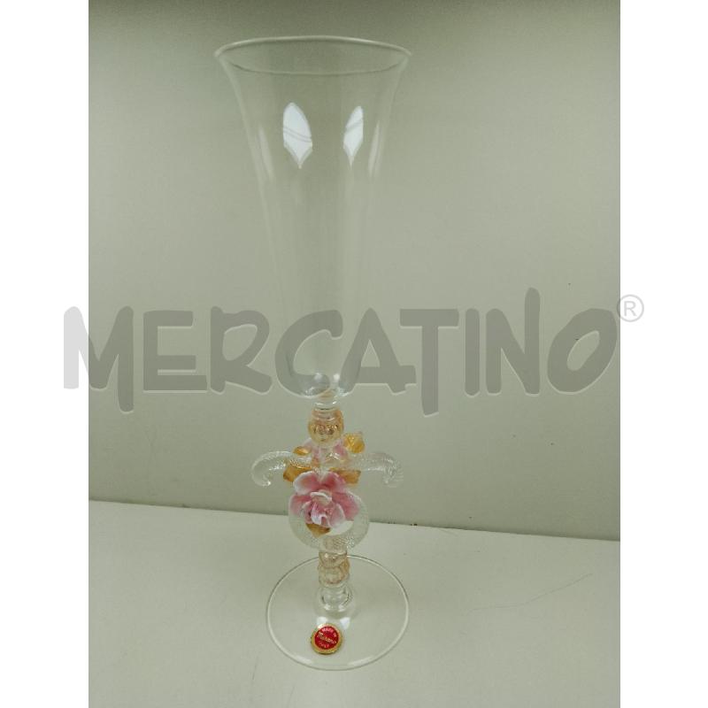 BICCHIERE MURANO ROSELLINA H28 | Mercatino dell'Usato Siena 1