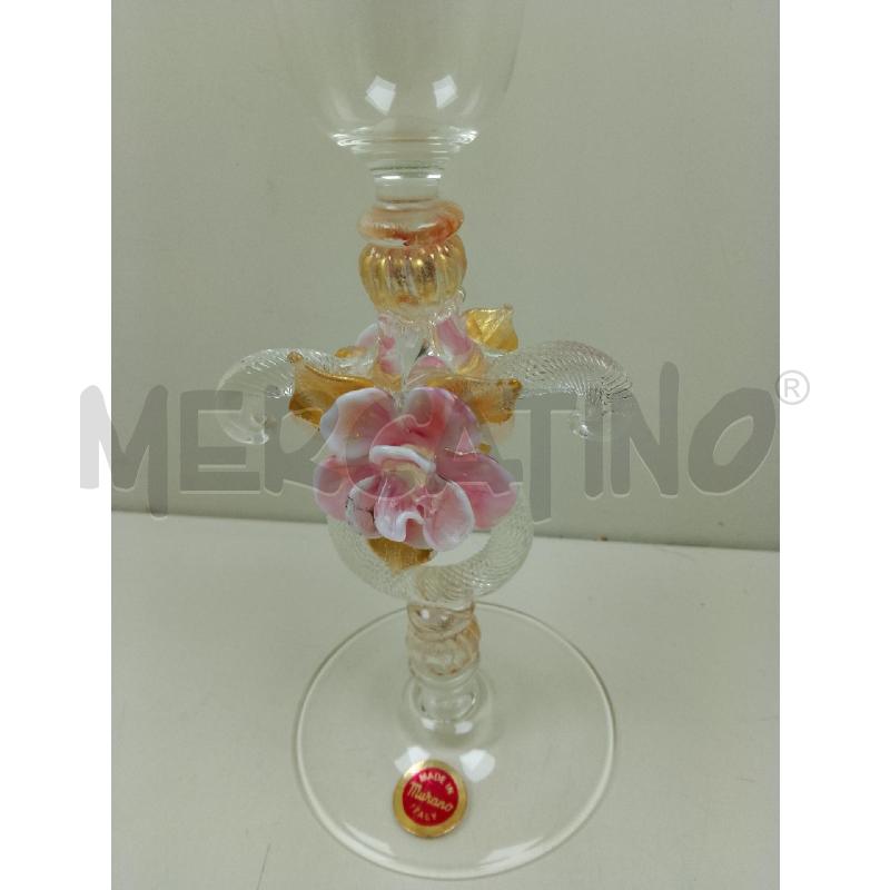 BICCHIERE MURANO ROSELLINA H28 | Mercatino dell'Usato Siena 2