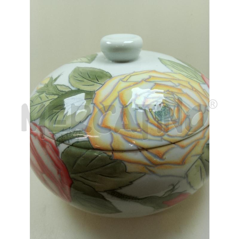 BISCOTTIERA CERAMICA CON ROSE | Mercatino dell'Usato Siena 2