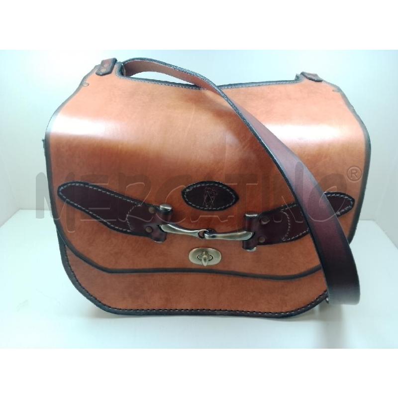 BORSA CUOIO FATTO A MANO TRACOLLA | Mercatino dell'Usato Siena 1