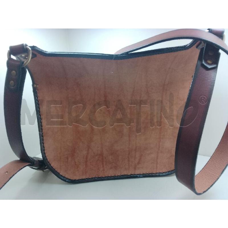BORSA CUOIO FATTO A MANO TRACOLLA | Mercatino dell'Usato Siena 3
