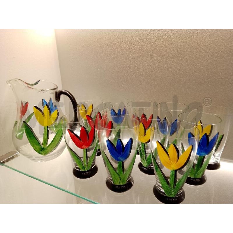 BROCCA +12 BICCHIERI KOSTA BODA TULIPANI | Mercatino dell'Usato Siena 1