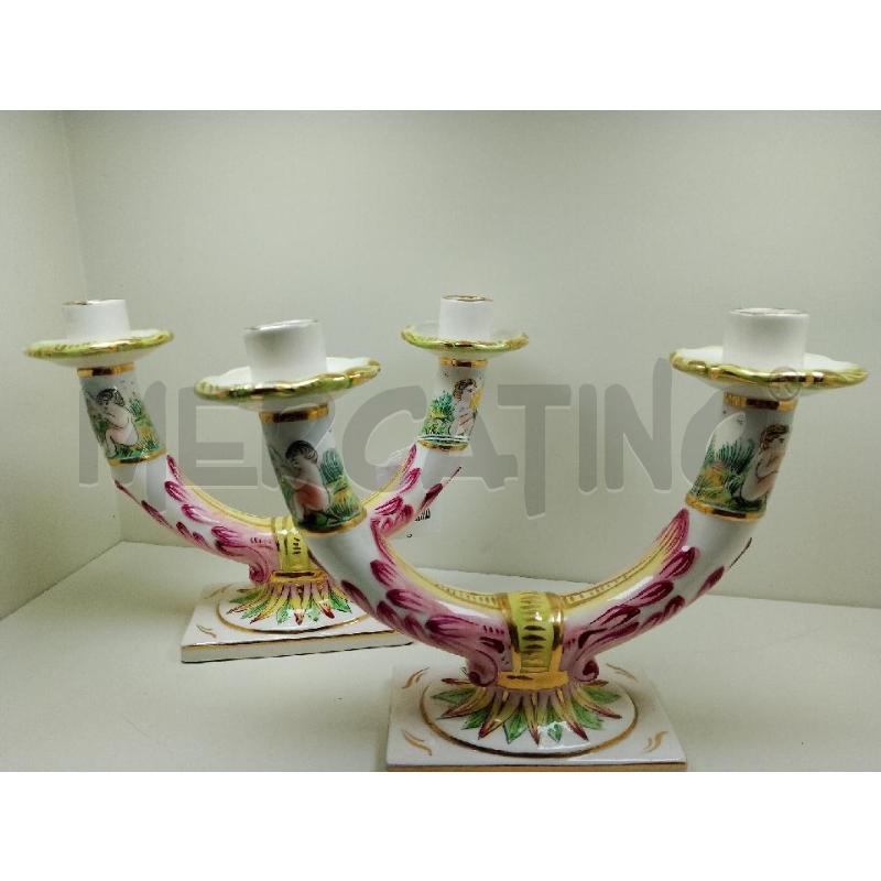 CANDELIERE A COPPIA CAPODIMONTE | Mercatino dell'Usato Siena 1