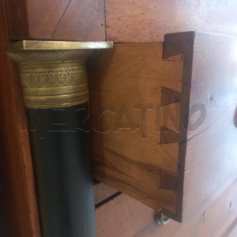 CASSETTIERA STILE IMPERO NOCE  | Mercatino dell'Usato Siena 3