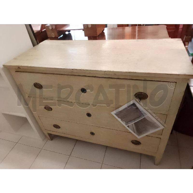 CASSETTONE VECCHIO LACCATO 3 CASSETTI RESTAURATO  | Mercatino dell'Usato Siena 1