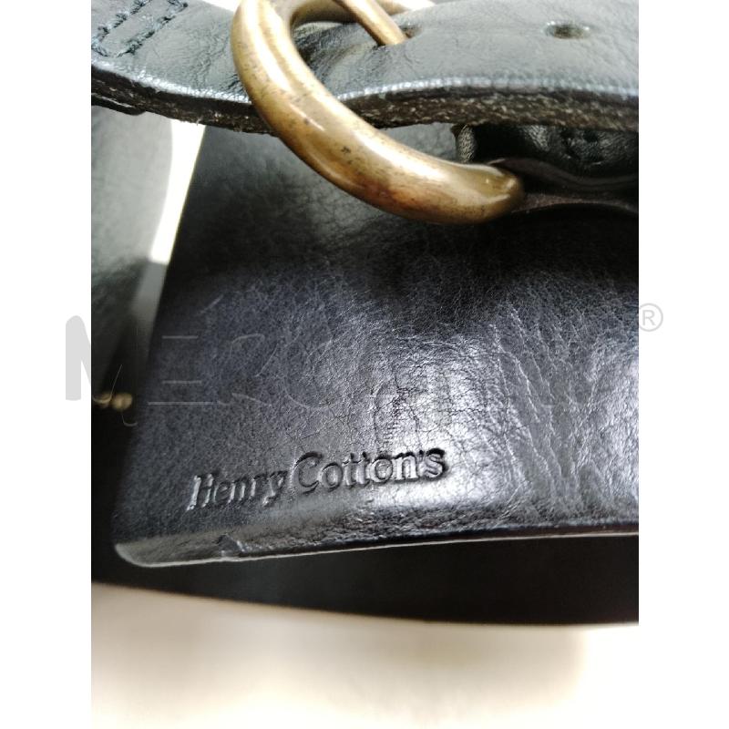 CINTURA PELLE HENRY COTTONS NERA | Mercatino dell'Usato Siena 3