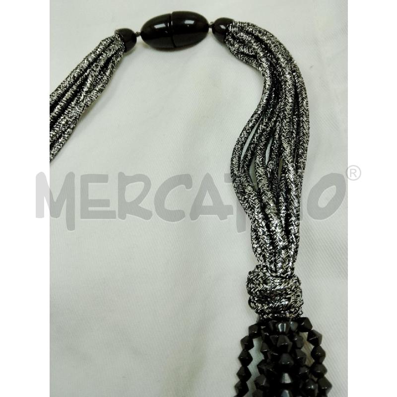 COLLANA ANGELA CAPUTI NERA E ARGENTO | Mercatino dell'Usato Siena 2