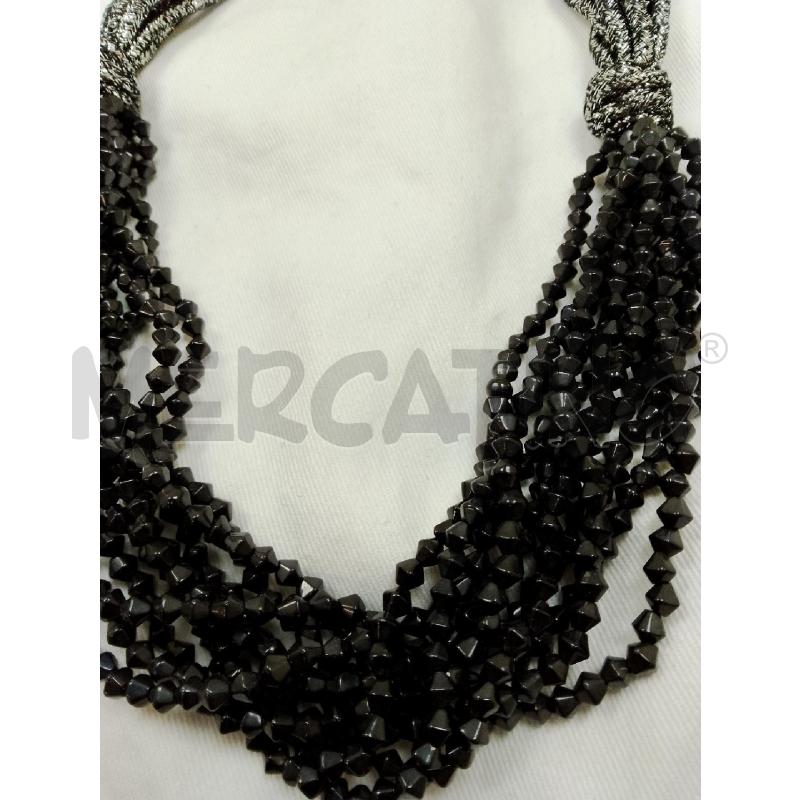 COLLANA ANGELA CAPUTI NERA E ARGENTO | Mercatino dell'Usato Siena 3
