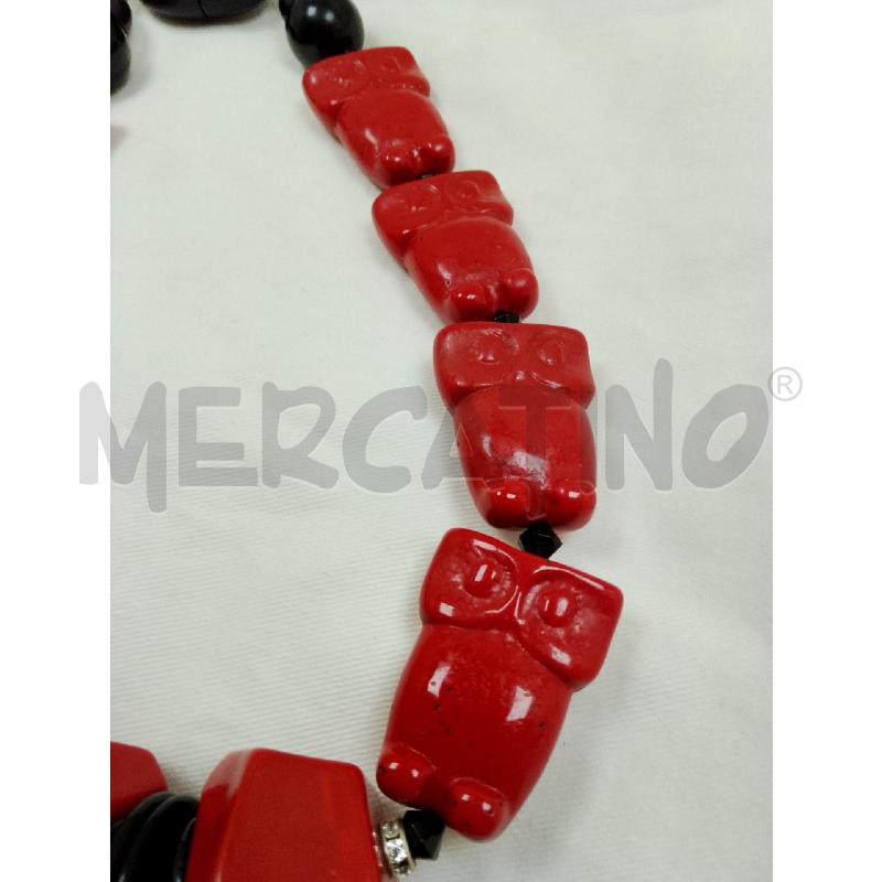 COLLANA ANGELA CAPUTI ROSSA E NERA | Mercatino dell'Usato Siena 2