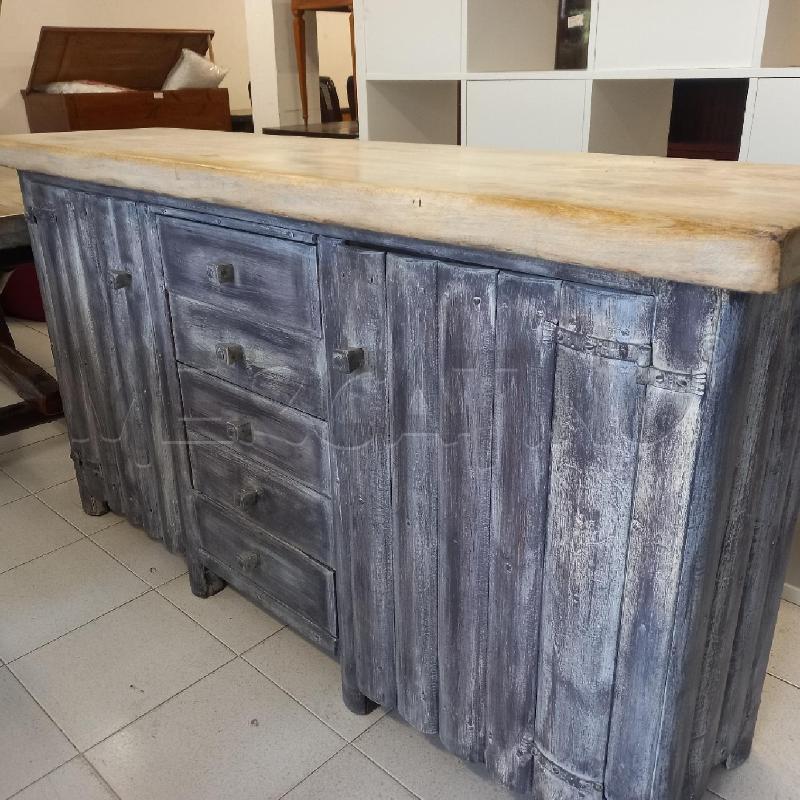 CREDENZA LEGNO 2 SPORTELLI + 5 CASSETTI LACCATO | Mercatino dell'Usato Siena 1