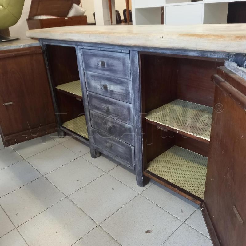 CREDENZA LEGNO 2 SPORTELLI + 5 CASSETTI LACCATO | Mercatino dell'Usato Siena 2
