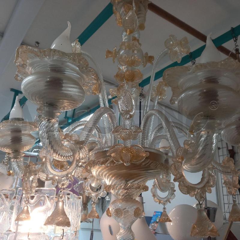 LAMPADARIO MURANO 6 BRACCIA DORATO | Mercatino dell'Usato Siena 1