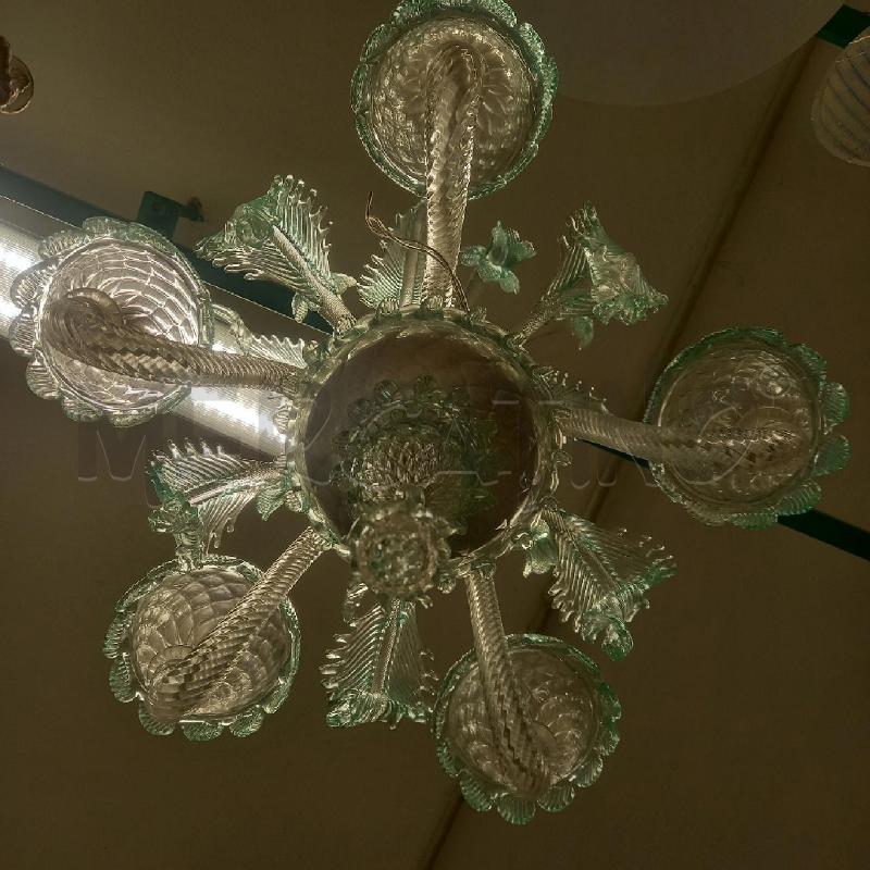 LAMPADARIO MURANO VERDE CON RICAMBI | Mercatino dell'Usato Siena 1