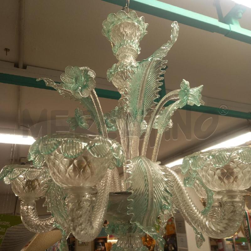 LAMPADARIO MURANO VERDE CON RICAMBI | Mercatino dell'Usato Siena 3