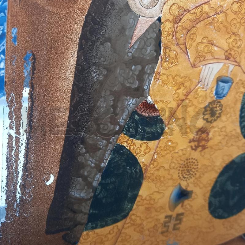 LASTRA DI VETRO DIPINTA IMPERATORE CINA DIFETTI SULLA VERNICIATURA  | Mercatino dell'Usato Siena 4