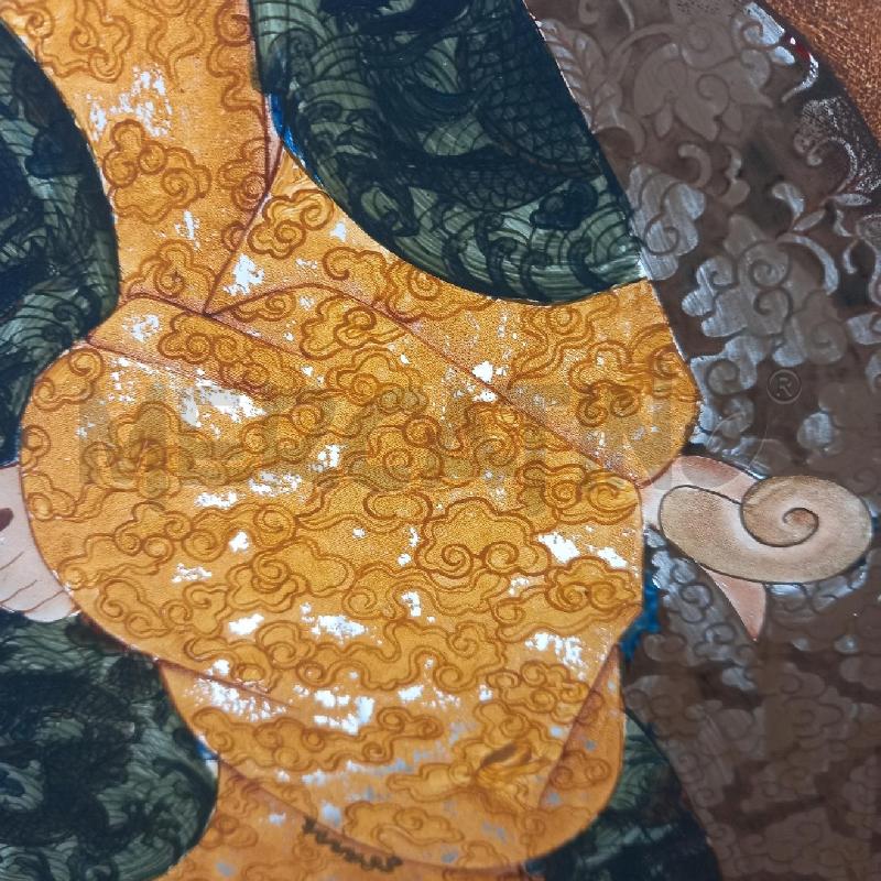 LASTRA DI VETRO DIPINTA IMPERATORE CINA DIFETTI SULLA VERNICIATURA  | Mercatino dell'Usato Siena 5