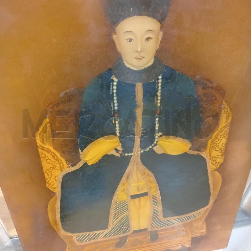 LASTRA DI VETRO IMPERATORE DIPINTO CINA  | Mercatino dell'Usato Siena 4