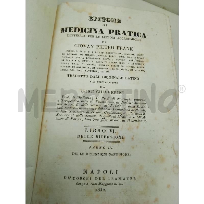MEDICINA PRATICA TOMO 10/11 NAPOLI 1832 | Mercatino dell'Usato Siena 3