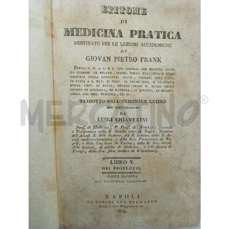 MEDICINA PRATICA TOMO 6/7 NAPOLI 1829 | Mercatino dell'Usato Siena 2