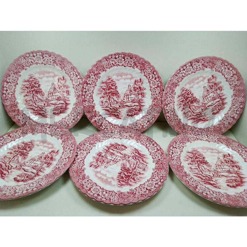 PIATTINI PZ. 6 INGLESI ROSA  | Mercatino dell'Usato Siena 1