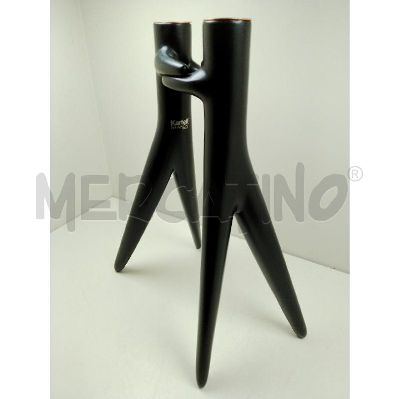 PORTA CANDELE KARTELL ABBRACCIAIO STARK NERO | Mercatino dell'Usato Siena 1
