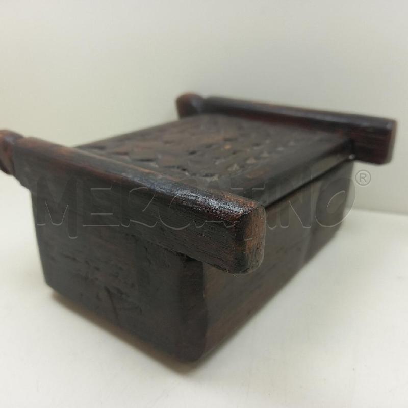 PORTA SPEZIE LEGNO ETNICO 2 SCOMPARTI | Mercatino dell'Usato Siena 3