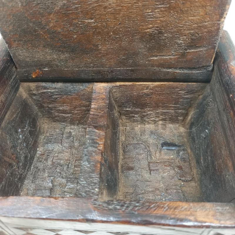 PORTA SPEZIE LEGNO ETNICO 2 SCOMPARTI | Mercatino dell'Usato Siena 4