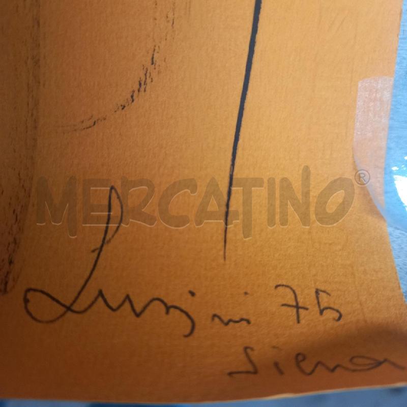 QUADRO ACQUARELLO CAVALLO E TORRE LUSINI 1975 | Mercatino dell'Usato Siena 2