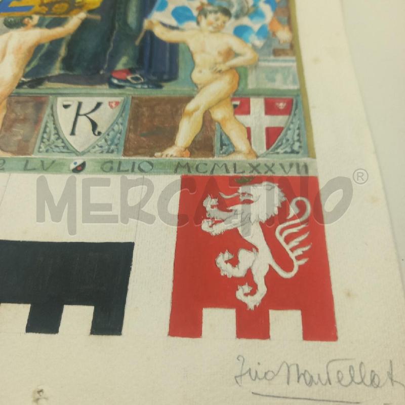 QUADRO BOZZETTO DEL PALIO 2 LUGLIO 1977 | Mercatino dell'Usato Siena 4