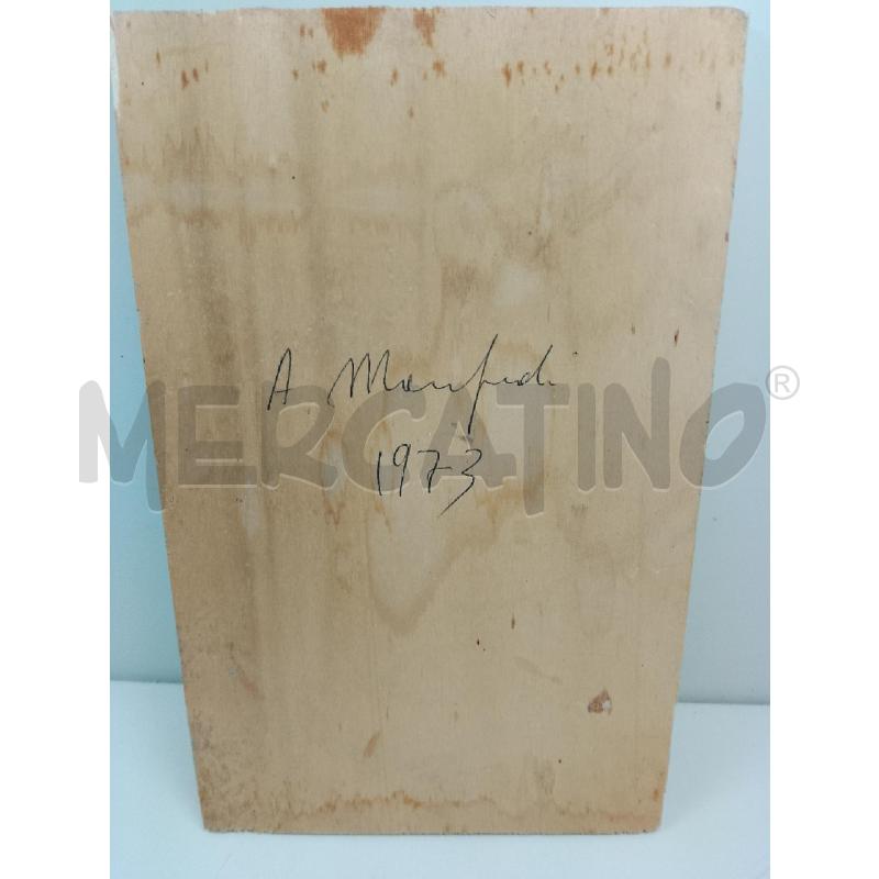 QUADRO MANFREDI RITRATTO DI DONNA 1973 OLIO SU TAVOLETTA | Mercatino dell'Usato Siena 3