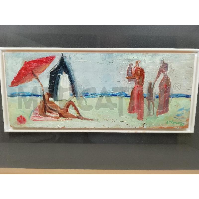 QUADRO OLIO SU TAVOLETTA 24 X 10 PLINIO TAMMARO  | Mercatino dell'Usato Siena 2