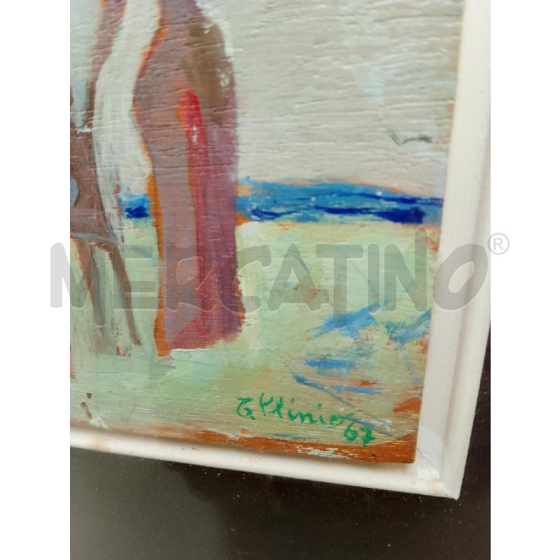 QUADRO OLIO SU TAVOLETTA 24 X 10 PLINIO TAMMARO  | Mercatino dell'Usato Siena 3